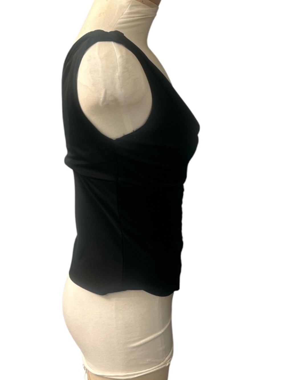 Forever 21 Vintage Sleek Black Sleeveless Tank with Faux Corset Size Small - Picture 2 of 8